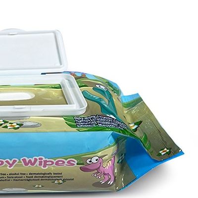 Nenhum bebê da pele sensível da fragrância 60pcs limpa Spunlace não tecido