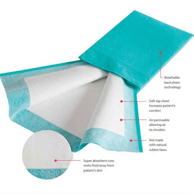 Forros em mudança descartáveis absorventes super da almofada das almofadas de cama da incontinência 45*60cm