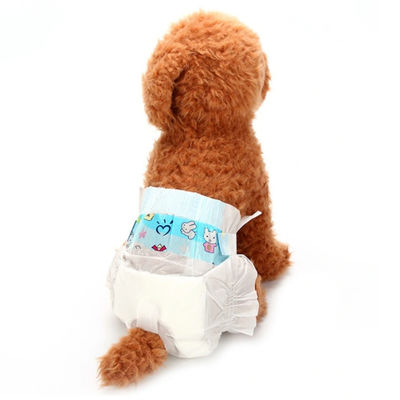 Os tecidos descartáveis do animal de estimação da camada da seiva da polpa do fluff perseguem fraldas para cães velhos